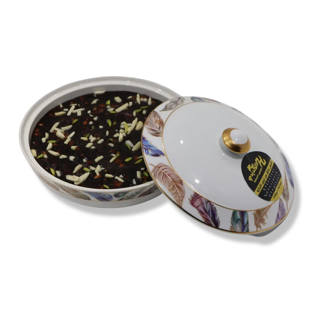 حلوى عمانية  بالجوز – إناء سيراميك أشكال منوعة 1 كيلوجرام