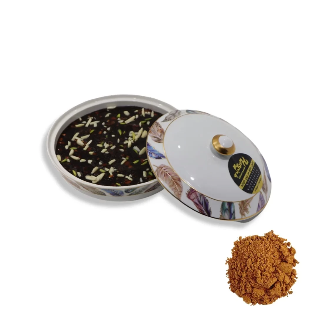 حلوى عمانية بالسكر الأحمر الخالص – إناء سيراميك أشكال منوعة 1 كيلوجرام