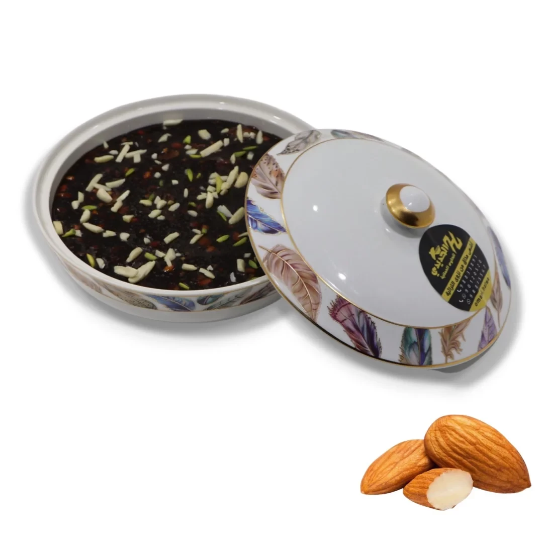 حلوى عمانية باللوز – إناء سيراميك أشكال منوعة 1 كيلوجرام