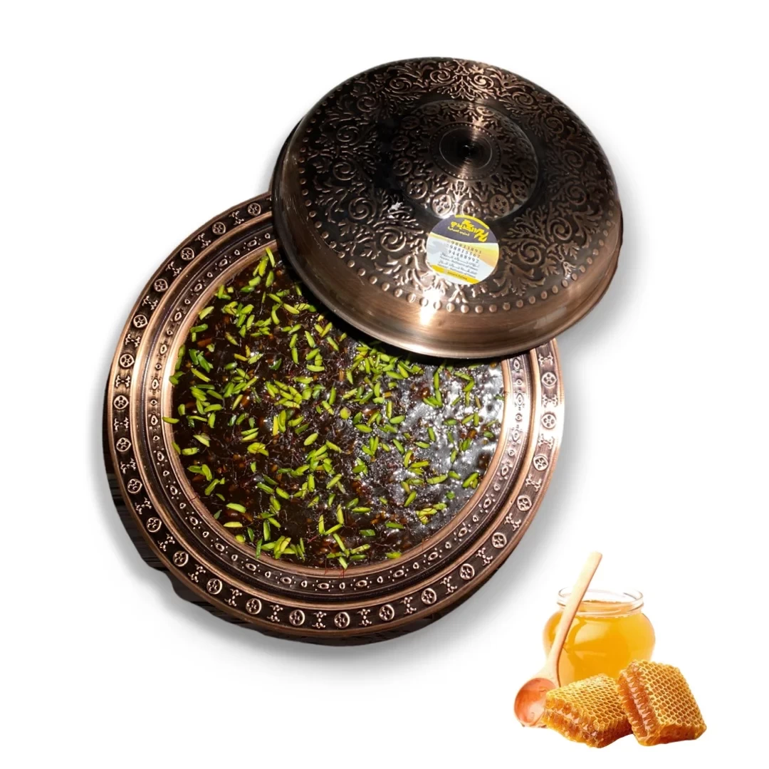 حلوى عمانية بالعسل – إناء ستيل برونزي مع غطاء 2 كيلوجرام