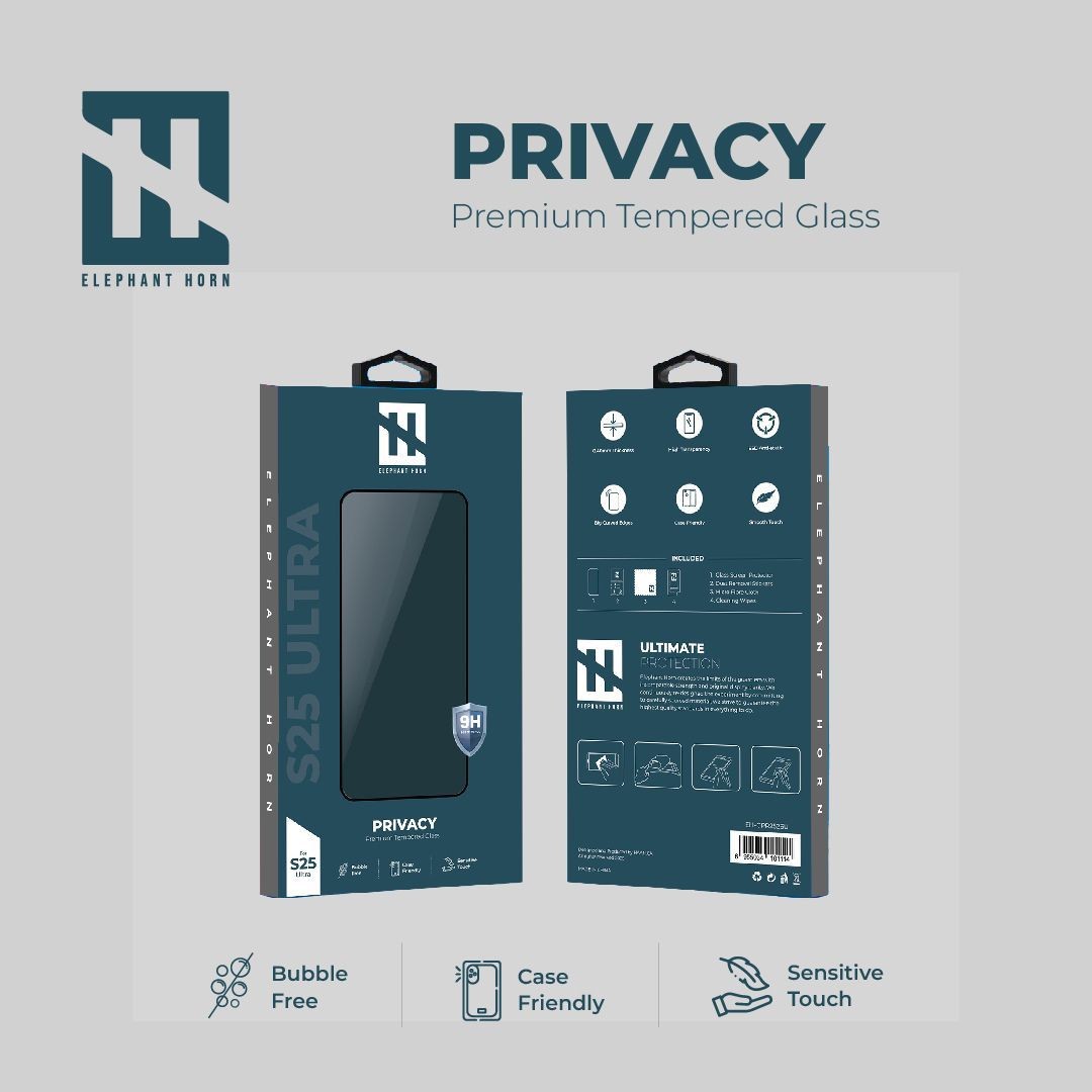Elephant Horn Privacy Tempered glass for S25 Ultra.